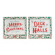 Raz 16.75" Holiday Greetings Embossed Wall Signs Set of 2 4312381 -2