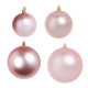 Raz 3 英吋、4 英吋、6 英吋或 10 英吋粉紅色霧面球聖誕裝飾品 -6