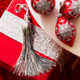 Raz 11" Silver Tinsel Tassel Christmas Ornament 4316136