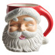 Contenedor navideño de taza roja de Papá Noel Raz de 7,5 "u 8" -4