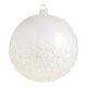 Raz 15 cm half-glitterde kerstbal van glas 4324502