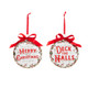 Raz 5" Holiday Greetings Disc Glass Christmas Ornament 4324605