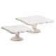 Raz Lot de 2 décorations de Noël sur socle carré en bois lavé blanc de 13" 4328017 -2