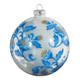 Raz 5" Vintage Blue Floral Delft Ball Glass Christmas Ornament 4352895 -2