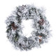Raz 24" Snake Lighted Flocked Pine Christmas Wreath W4352015