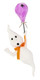 December Diamonds 30" Hanging Ghost with Balloon Halloween Decoration -3