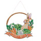 Raz 14.25" Carrot Patch Bunny Wreath with Metal Easter Sign 4411202 -2