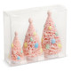 Raz Box of 3 Pink Bottle Brush Trees with Egg Ornaments 4415510 -2