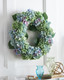 Couronne de printemps d'hortensias bleues et vertes Raz de 24 po W4441809