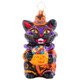 Christopher Radko ornamen kaca halloween kucing hitam necis 1021605