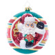 Christopher Radko St. Nick's Spherical Cheer Glass Christmas Ornament 1022067