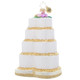 Christopher Radko Heart Shaped Wedding Cake Glass Christmas Ornament 1022099 -2