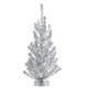Raz 11.5" Silver Tinsel Christmas Tree 4319196 -2