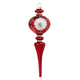 Adorno navideño de cristal con remate vintage rojo de 8,25 "Raz 4320863-5