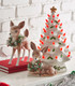 Raz Retro Deer com guirlanda decoração de Natal vintage 