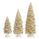 Raz 15" snødekte flaskebørstetrær med ornamenter Julepynt sett med 3 4319029 -2