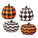 Raz 7.5" Checkered or Chevron Pumpkin Halloween Decoration