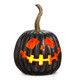 Raz 8" Lighted Black Jack O Lantern Pumpkin Halloween Decoration -2