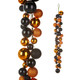 Raz 4' musta ja oranssi Halloween Ball Garland G4332727 -2