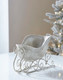 Raz 14" Champagne Ribbed Sleigh Christmas Decoration 4411344