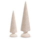 Raz 16.5" Textured White Cone Tree Set of 2 Christmas Decoration 4412130 -2