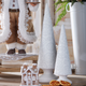 Raz 16,5" Sapin à cône blanc texturé Ensemble de 2 décorations de Noël 4412130