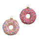 Raz 4" Pink Iced Donut Glass Christmas Ornament 4412514