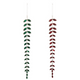 Adorno navideño en forma de gota con joyas verde o rojo Raz de 18"