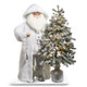 Raz 37" Babbo Natale invernale artico con albero illuminato Decorazione natalizia 4415588 -2