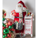 Raz 91 cm grote kerstman met brievenbus, vintage geïnspireerd kerstfiguur 4415624