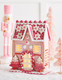 Raz 13" Lighted Pink Gingerbread House Christmas Decoration 4416187