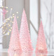 Raz 15,5" Set di 3 alberi rosa illuminati Decorazione natalizia 4416231