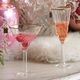 Raz Eric Cortina Pink Martini or Champagne Glass Christmas Ornament 