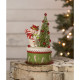 Bethany Lowe 9" Happy Snowman on Box Vintage Christmas Decor TL2361