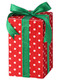 Regency 5" or 8" Red and White Polka Dot Gift Box Christmas Decoration -5