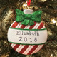 Red Stripes Christmas Ball Personalized Christmas Ornament 