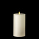 Liown 3,5" x 5" eller 7" eller 9" Flat Top Moving Flame Ivory Oparfymerat Pillar Battery Candle