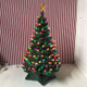 20"  Medium 1950's Lighted Green Ceramic Christmas Tree 