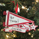 Glittered Red Sports Pennant Personalized Christmas Ornament OR1558-RD