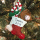 Kurt Adler 4.5" Baseball Stocking Personalized Christmas Ornament W8297B