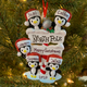 Penguin Family of 5 at The North Pole Personalized Christmas Ornament OR1739-5