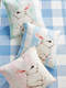 Raz 16.5" Pastel Striped Bunny Easter Pillow 3909715