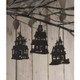 Bethany Lowe 5.75" Set of 3 Haunted House Silhouette Halloween Ornament RL0840