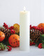 Uyuni 9.75" Flat Top Moving Flame White Unscented Pillar Battery Candle 4034508