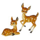 Raz 8" Set of 2 High Shine Retro Deer Christmas Figures -2