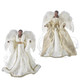 Raz 16" African American White and Gold Angel Christmas Tree Topper 4115551 -2