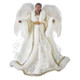 Raz 16" African American White and Gold Angel Christmas Tree Topper 4115551 -3