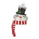 Raz 4" Snowman Head Glass Christmas Ornament 4120897 -2