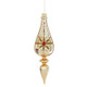 Raz 11.5" Jeweled Red and Gold Finial Glass Christmas Ornament 4122857 -3