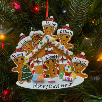 Shop Personalized Gingerbread House Cookie Family Of 3 Christmas Tree  Ornament